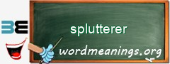 WordMeaning blackboard for splutterer
